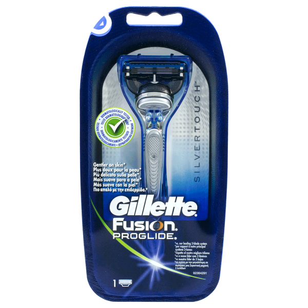 Gillette Fusion Proglide Rasierer Silvertouch + 1Klinge