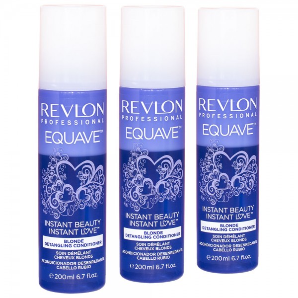 3x Revlon Professional Equave Instant Beauty Blonde Detangling Conditioner 200ml