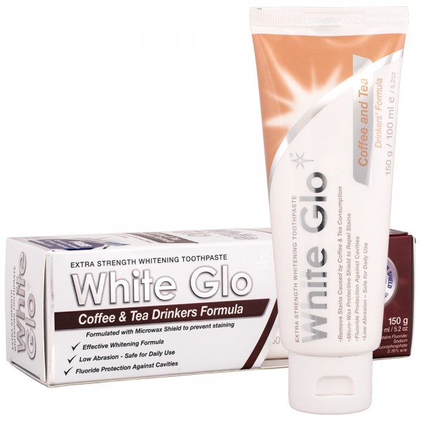 White Glo Extra Strength Whitening Zahnpasta für Kaffee & Tee Trinker100ml