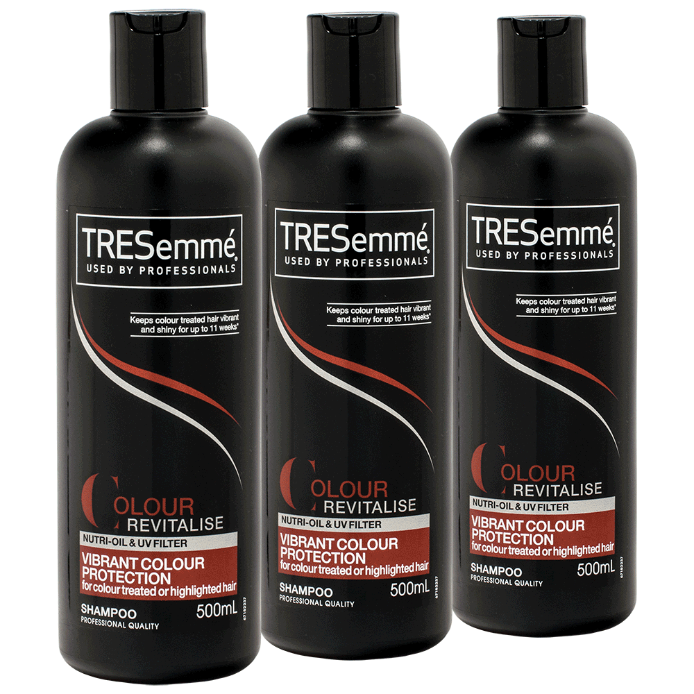 3x TRESemme Colour Revitalise Vibrant Protection Shampoo 500ml DrugCos.