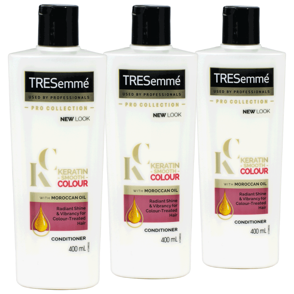 3x TRESemme Keratin Smooth Colour Conditioner - 400ml