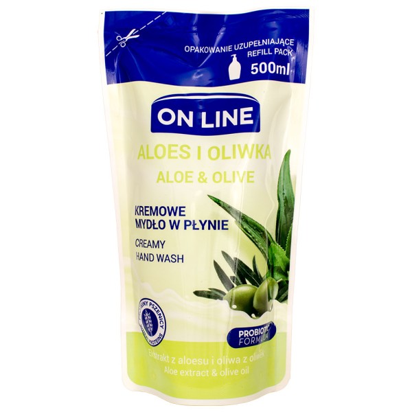 On Line CREAMY Flüssigseife Aloe & Olive Nachfüller 500ml