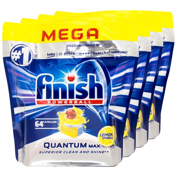 4x Finish Powerball Quantum Lemon MEGA-Pack 64 Tabs