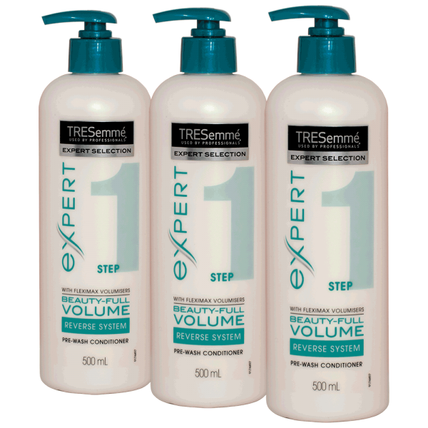 3x TRESemme Beauty-Full Volume Pre-Wash Conditioner - 500ml
