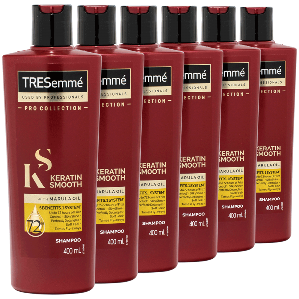 6x TRESemme Pro Collection Keratin Smooth Shampoo 400ml