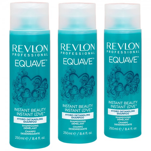 3x Revlon Professional Equave Instant Beauty Hydro Detangling Shampoo 250ml