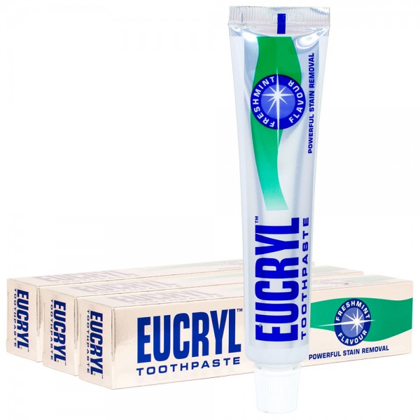3x Eucryl Freshmint Zahnpasta Fleckenentferner 50ml